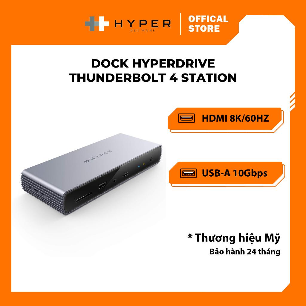 Dock Hyperdrive Thunderbold 4 Station - Tốc độ, độ phân giải cao, thiết kế nhỏ gọn, hàng chính hãng