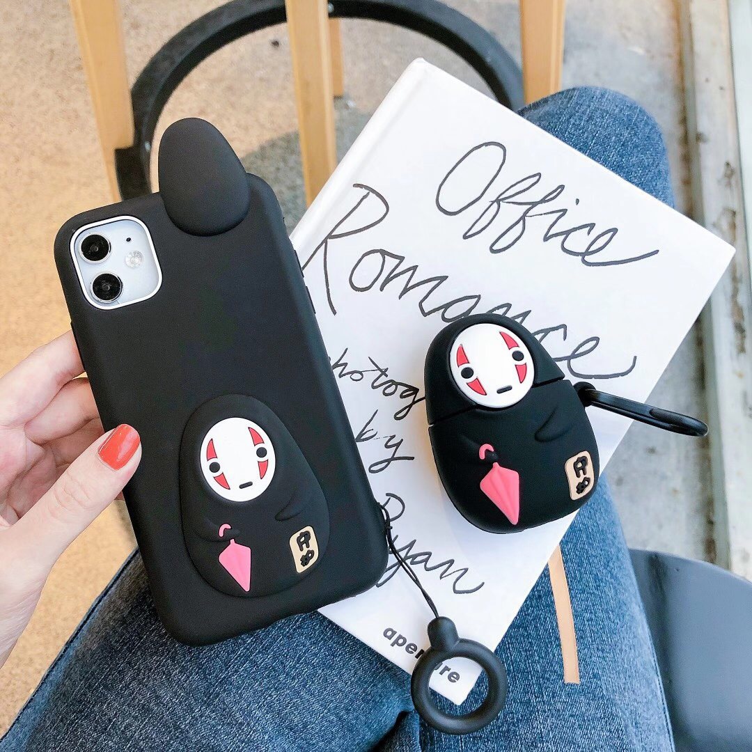 Ốp lưng Silicon cho iPhone 12 Mini / 12 / 12 Pro / 12 Pro Max Vô Diện Kèm Móc Ring
