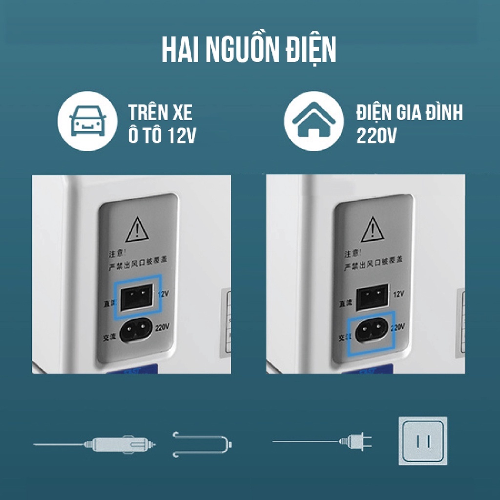 Tủ Lạnh Mini Đựng Mỹ Phẩm Trang Bị Gương Có Đèn Led 3 Cấp Độ Dung Tích 20L Loại 2 Chiều Nóng Lạnh Dùng Cho Gia Đình Xe Hơi - Giao Hàng Toàn Quốc - Hàng Nhập Khẩu