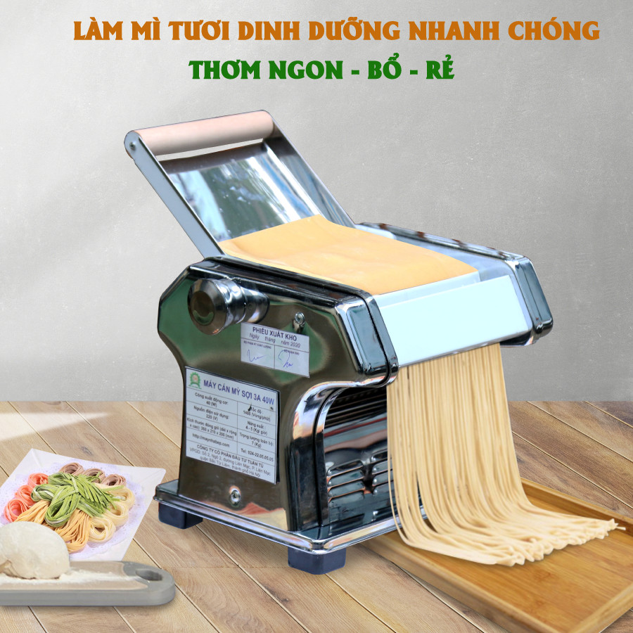 Máy cán bột mì, làm mì sợi 40w