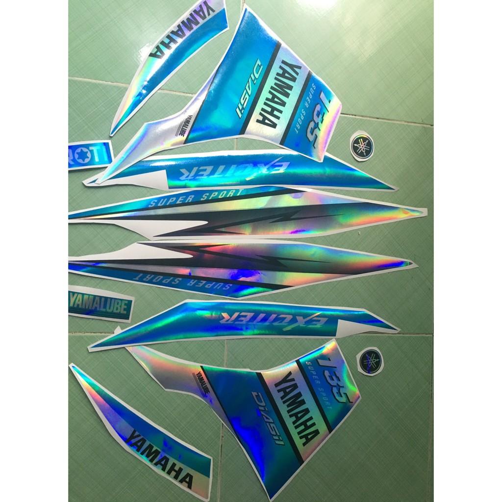 Tem exciter 135 xanh ngọc bạc