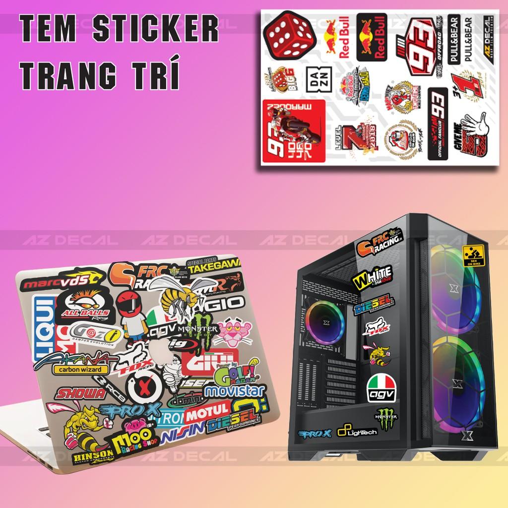 Sticker Dán Xe Chủ Đề Marquez | Trang Trí Xe Máy, Xe Điện, Nón Bảo Hiểm, Laptop, Điện Thoại