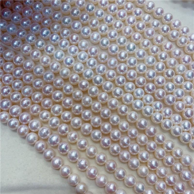 Dây Nguyên Liệu 7 - 8 mm Độ Sáng 5A Màu Trắng - Trường Thịnh Ngọc Trai