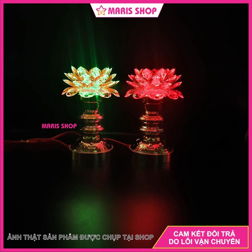 Bộ 2 đèn thờ cúng hoa sen đổi màu , đèn để bàn thờ, đèn hoa sen, đèn bàn thờ phật - MR-SEN3