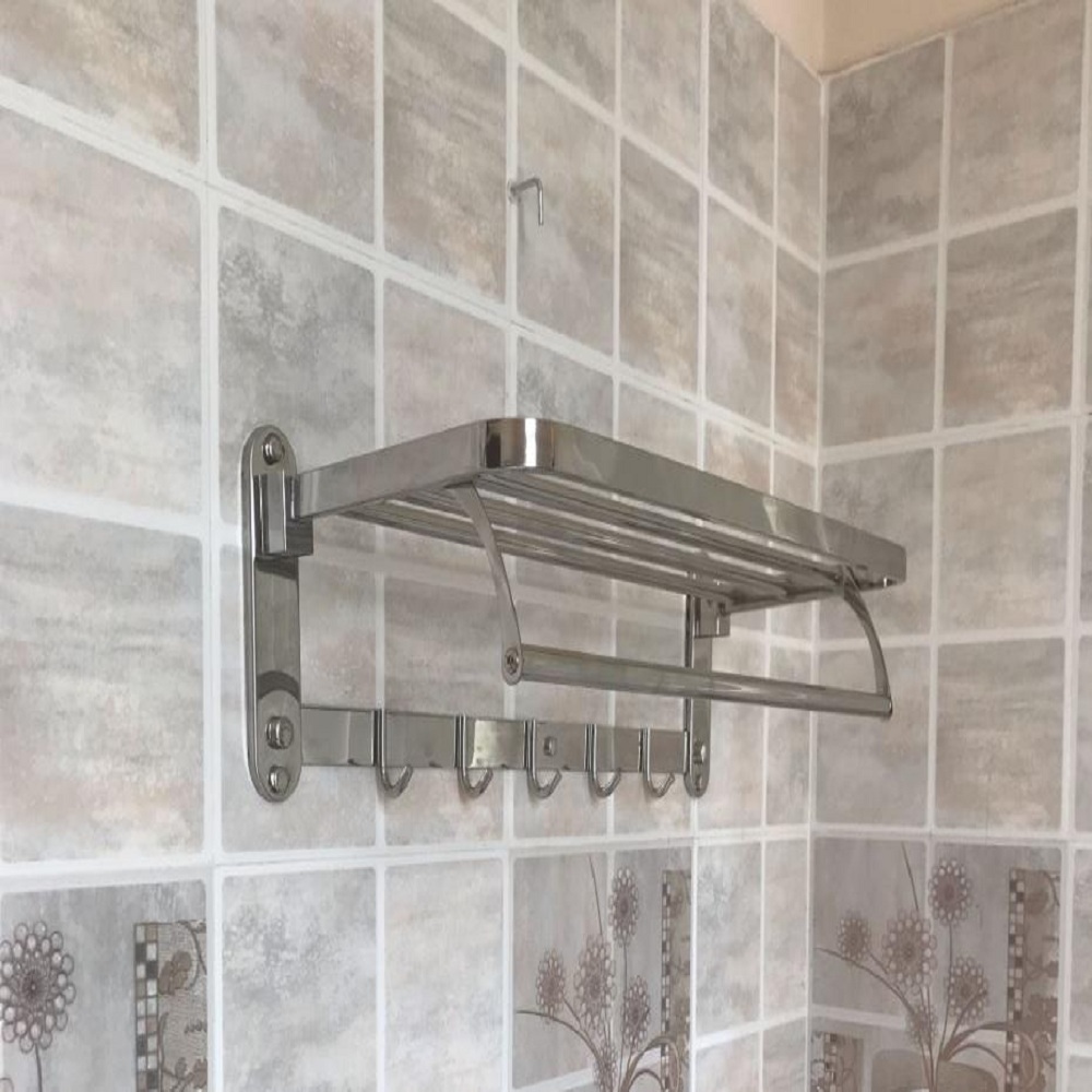 GIá Vắt Khăn Nhà Tắm Inox 304 Cao Cấp Sáng Bóng - Giá Vắt Khăn 2 Tầng Tiện Lợi