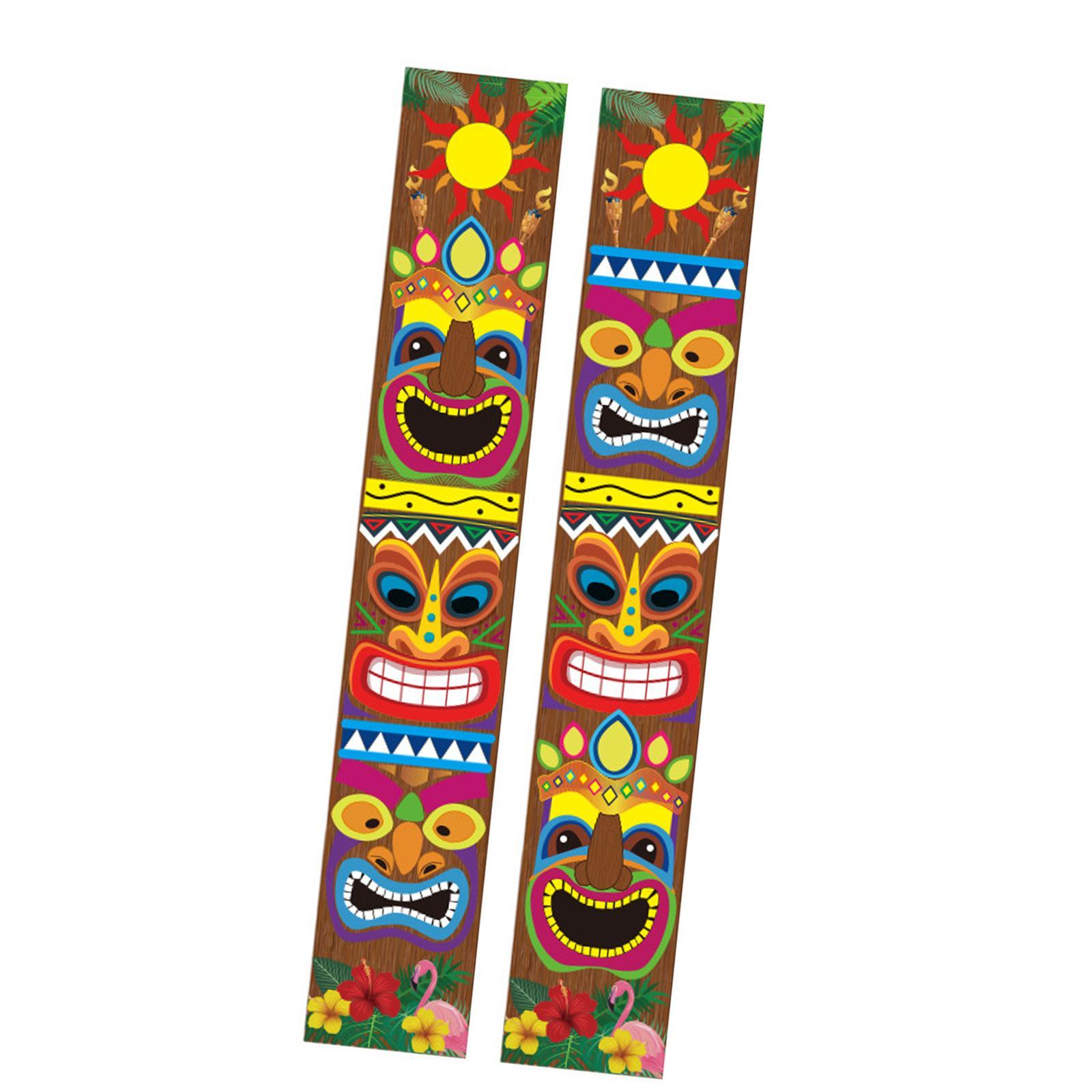 Happy Luau Party Decoration Aloha Tropical Door Porch Signs for Forest Party