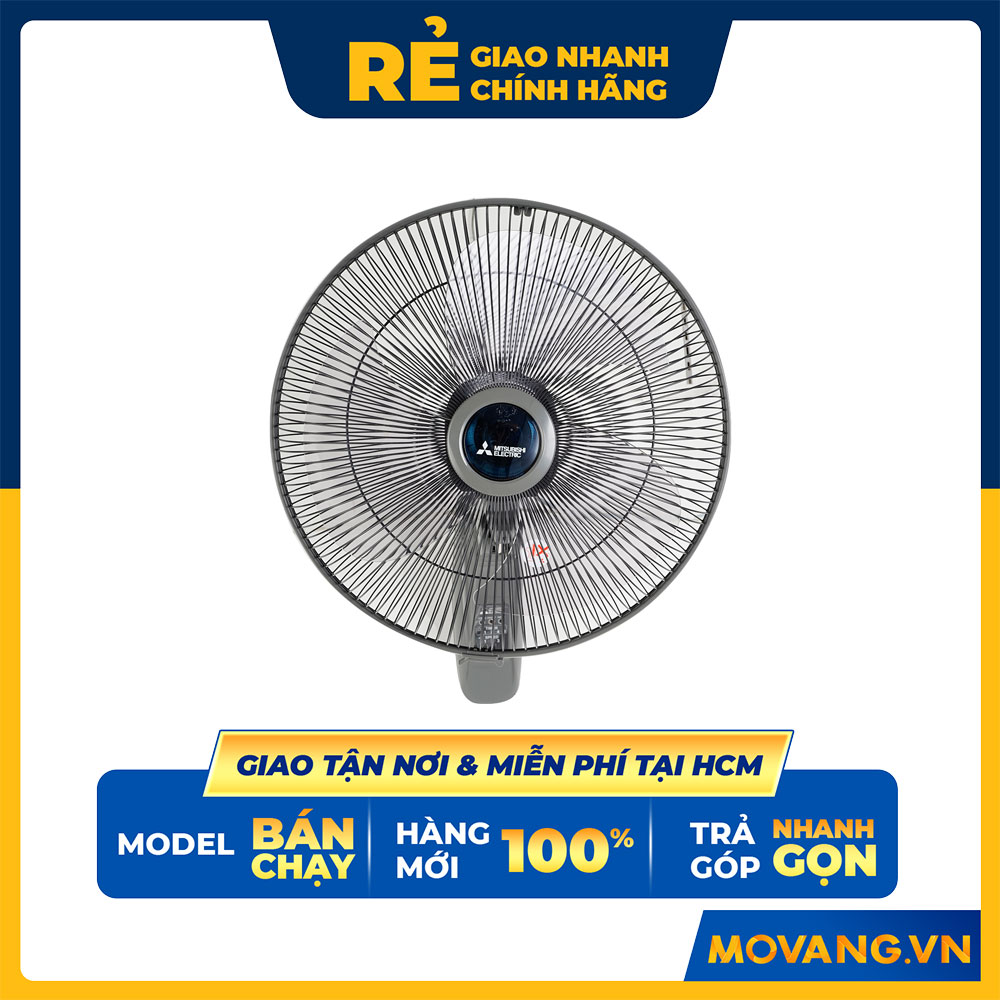 Quạt Treo Tường MITSUBISHI W16-RV CY-GY - Xám Đậm - Hàng Chính Hãng