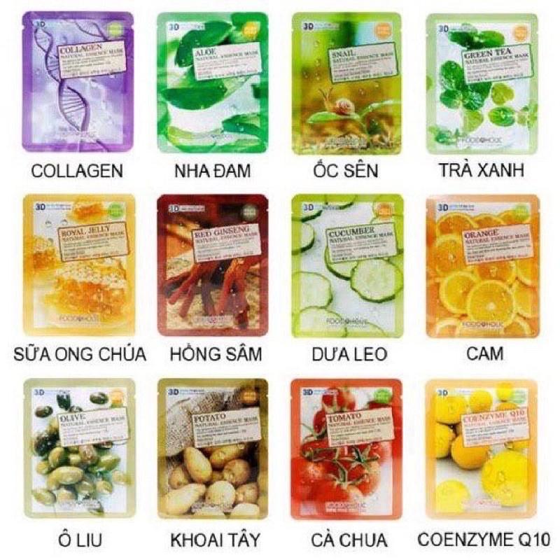 Bán Sỉ 10 Mặt nạ 3d foodaholic hàn quốc
