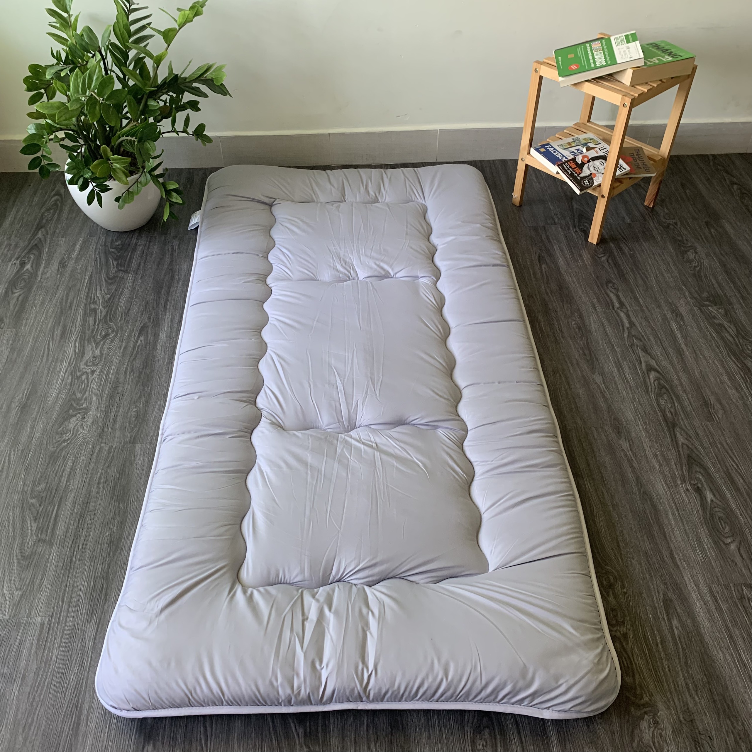 Topper Nệm Ngủ Trải Sàn, Đệm Bông Gòn Xuất Nhật Size 1m x 2m, 1m4 x 2m, 1m6 x 2m