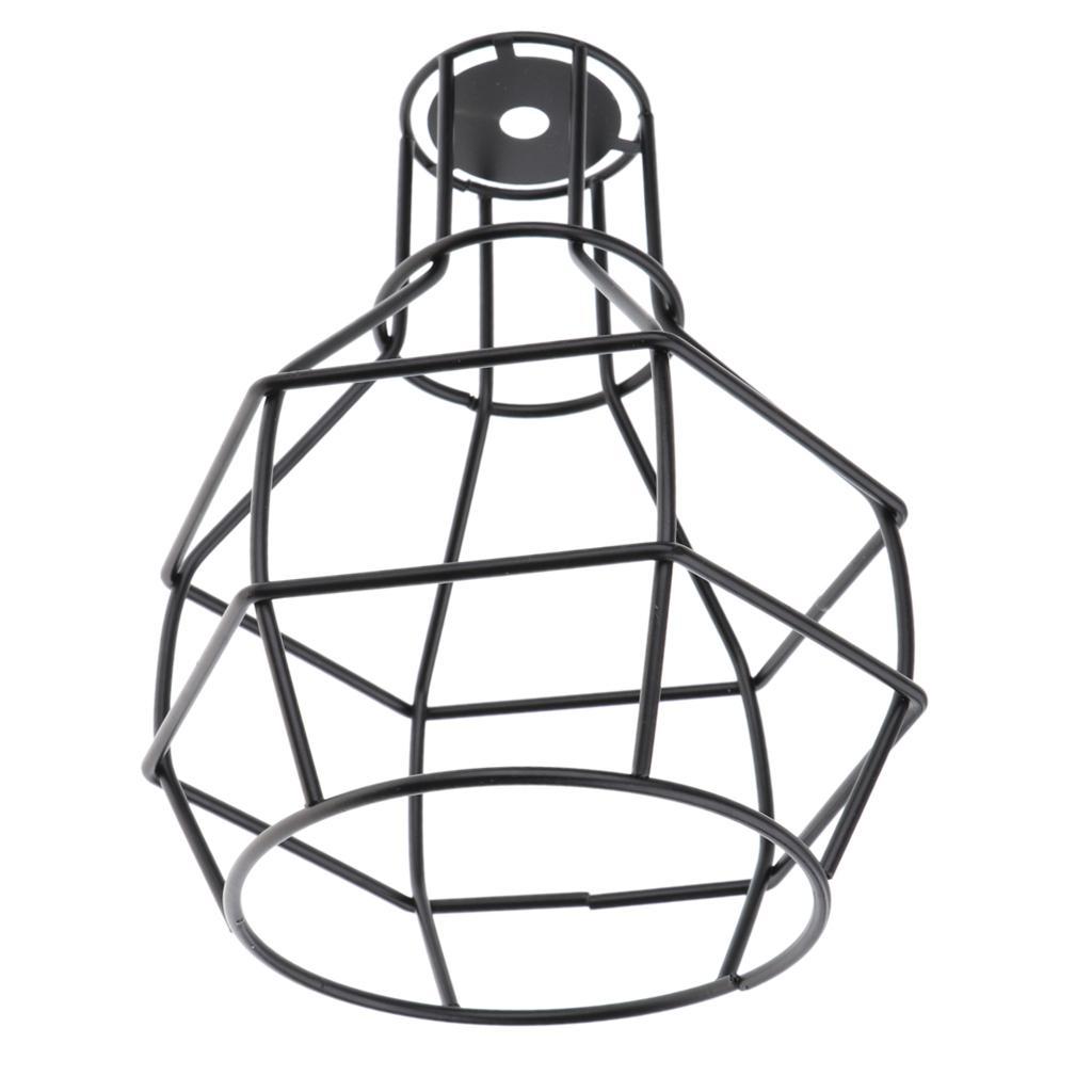 3 pcs Retro Iron Wire Cage Hanging Lamp Shade Pendant Light Chandelier Shade