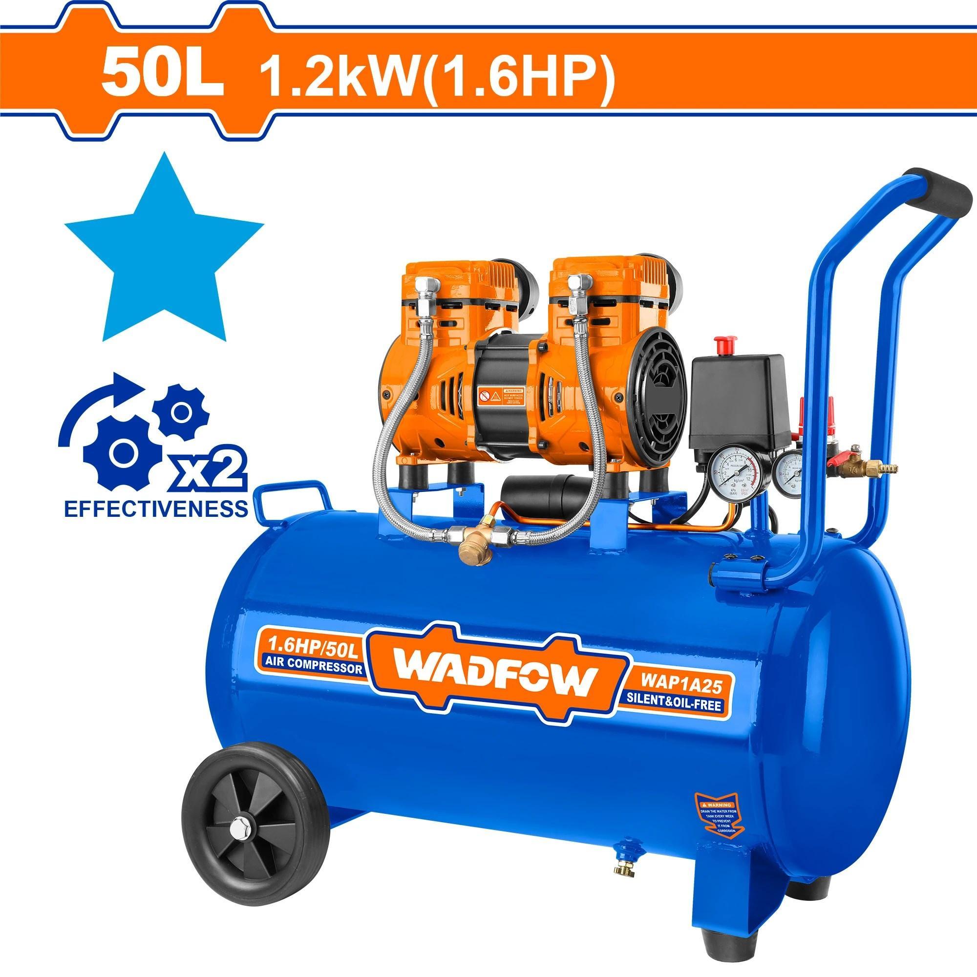 MÁY NÉN KHÍ (KHÔNG DẦU) 1200W-50L WAP1A25 WADFOW - HÀNG CHÍNH HÃNG