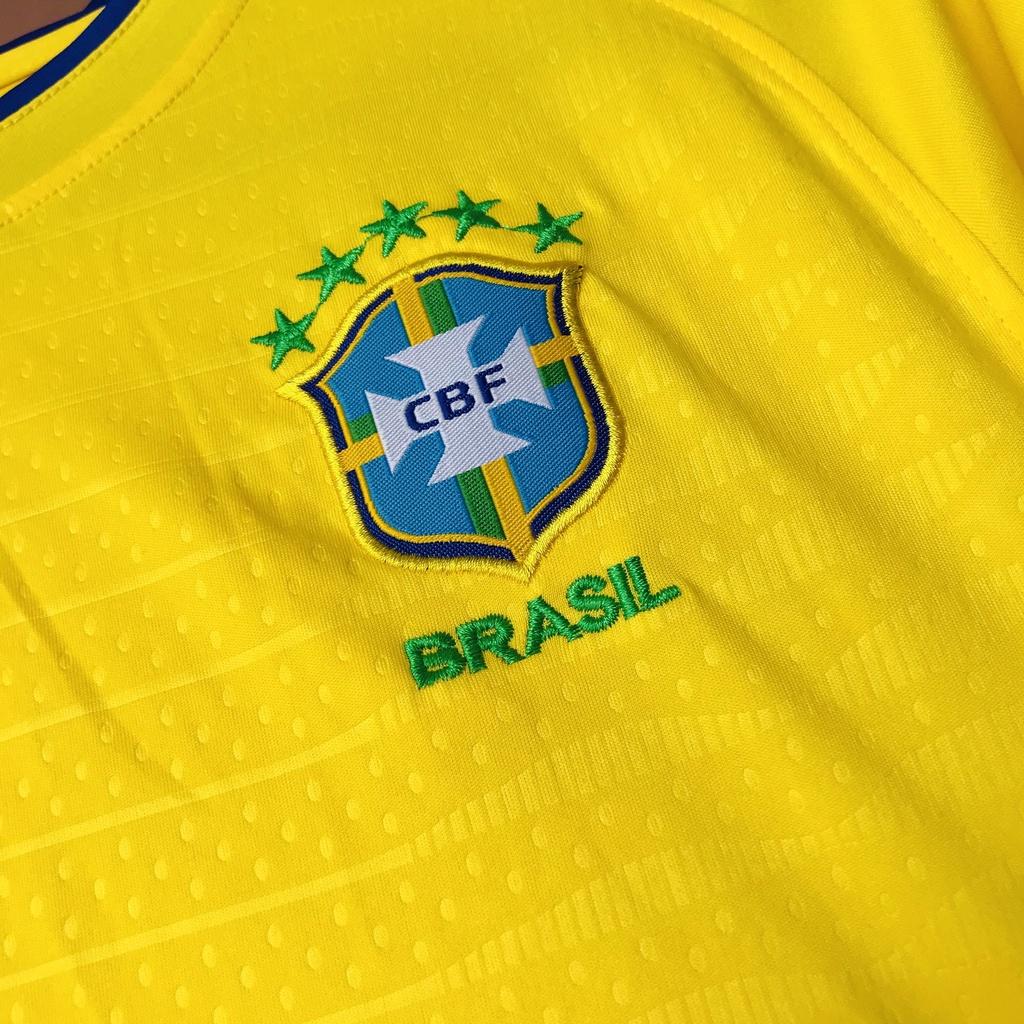 Mẫu áo thể thao đá banh đội tuyển quốc gia  Brazil trẻ em 2022