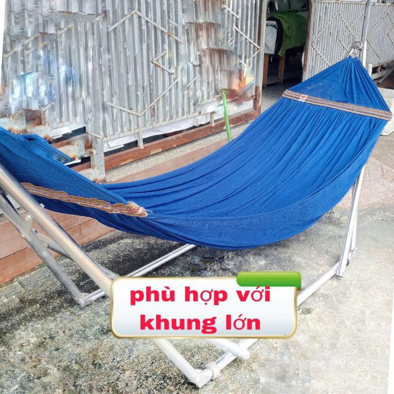 Võng Lưới Cán Thép Cỡ Đại Cao Cấp Dài 235cm Rộng 180cm Dành Cho Khung Lớn, Lưới Võng Đẹp Chất Vải Dày