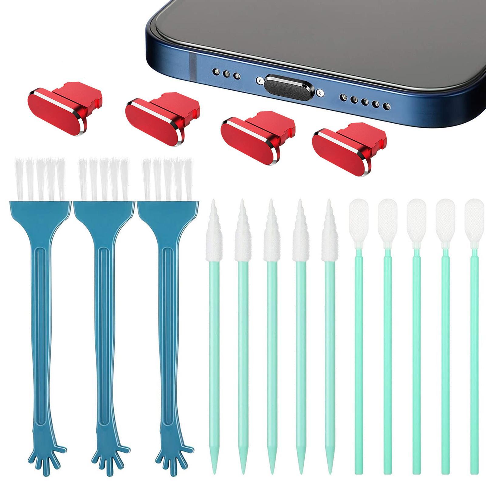 Anti Dust Plugs Cleaning Kit Charging Plugs Cover for iOS Mobile Phones