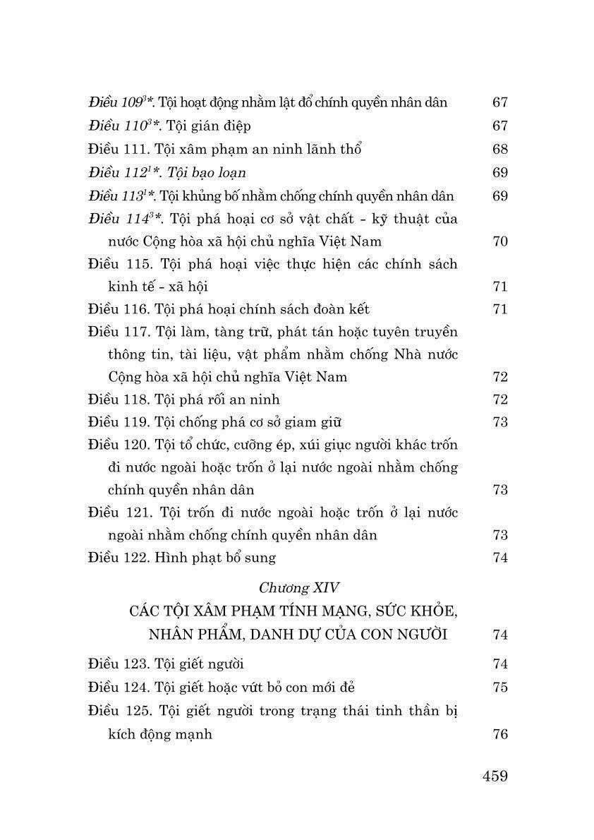 Sách Bộ Luật Hình Sự Hiện Hành (Bộ Luật Năm 2015, Sửa Đổi, Bổ Sung Năm 2017)