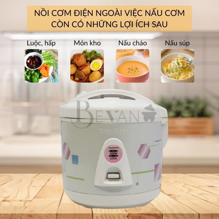 Nồi cơm mini hàng chính hãng Hiệp Hưng HH-635[giao theo màu ngẫu nhiên] Bevano, giá nồi cơm điện mini cơ 1L phù hợp với sinh viên và căn hộ nhỏ, phòng trọ tập thể