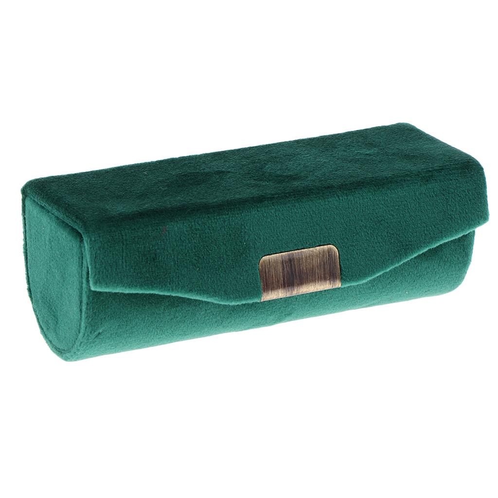2Pcs Velveteen Box Makeup Lipstick Case Jewelry Cosmetics Mirror Container