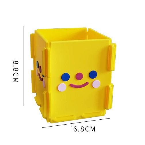 Ống đựng bút mặt cười smiley nhựa dẻo có thể lắp ghép