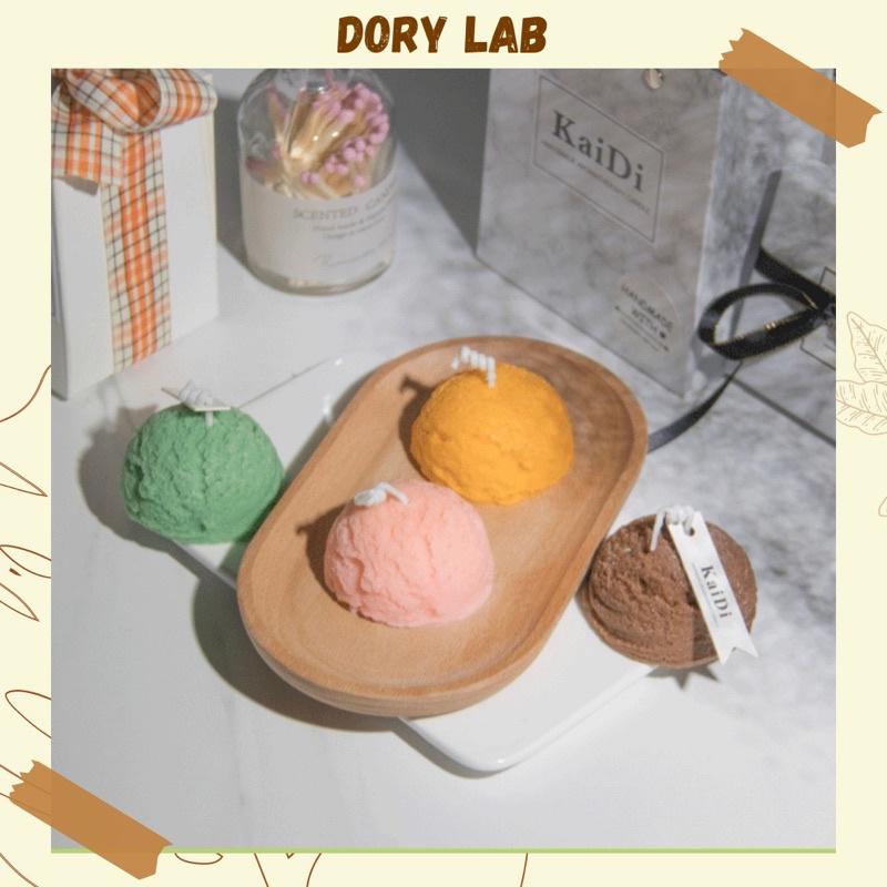 Nến Thơm Hình Viên Kem Nhiều Màu Sắc, Phụ Kiện Decor Chụp Ảnh - Dory Lab
