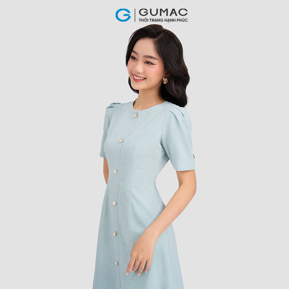 Đầm basic phối ngọc GUMAC DD03032