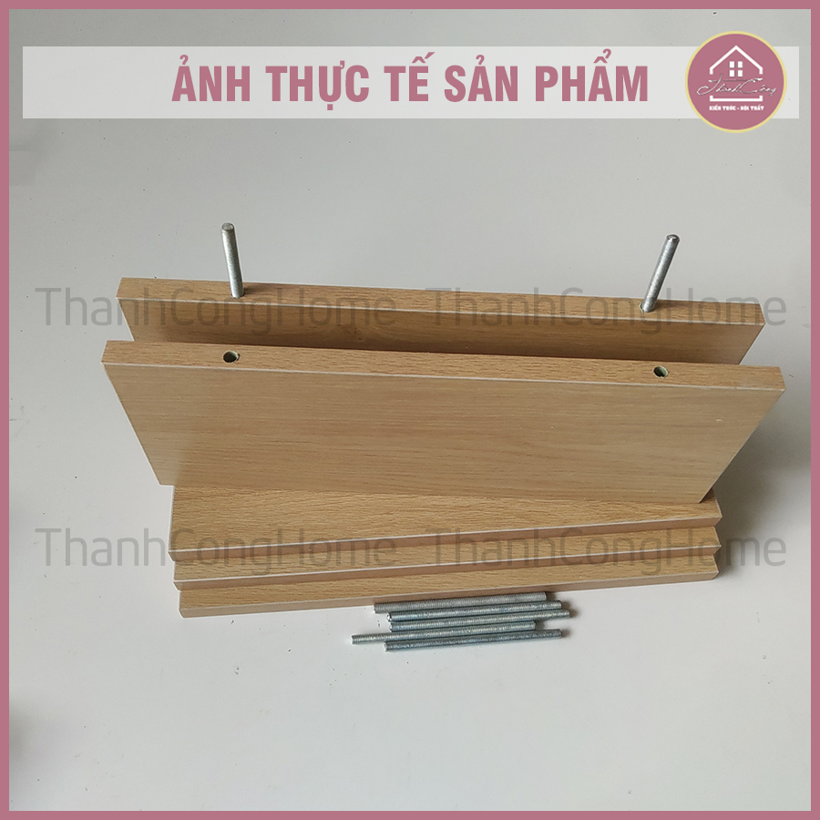 (Siêu Rẻ) Kệ Gỗ Gắn Tường Sâu 20cm Kèm Vít Âm Tường. Dài 30-60cm Gỗ Lõi Xanh Chống Ẩm Chất Lượng Cao