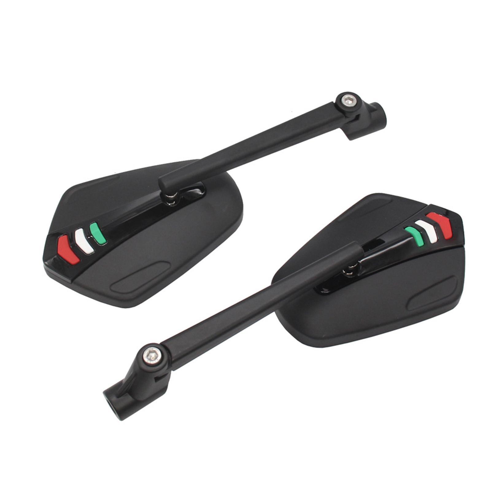 2Pcs Motorcycle Rearview Mirror Replaces Spare Parts Easy Install