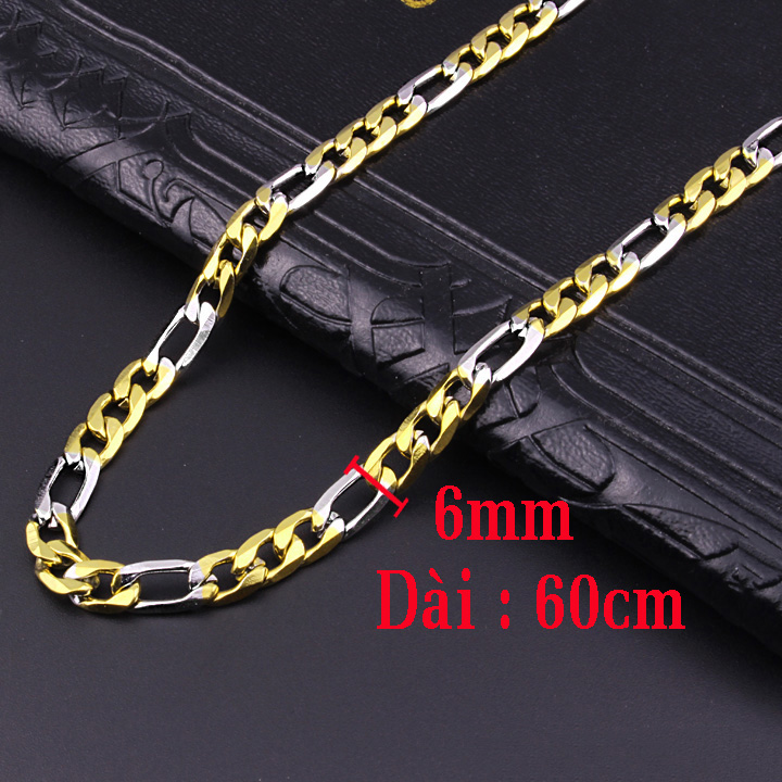 Dây chuyền nam kiểu khoen 6li MDC045 Không đen không gỉ sét