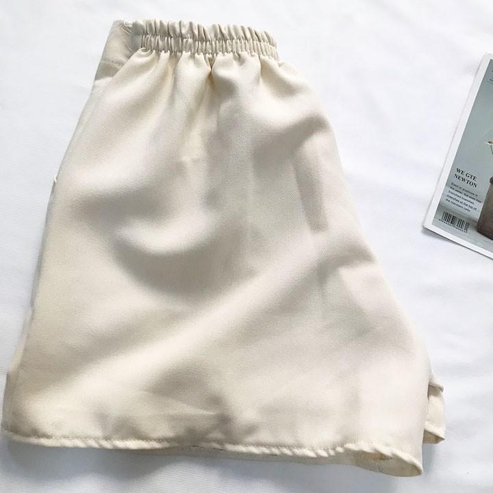 Quần đùi nữ từ 45-52kg - quần short nữ vải kaki mềm mát Lưng Cao - QU63