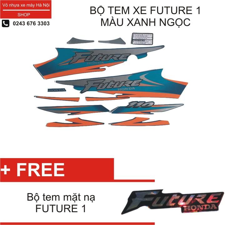 Bộ tem dành cho xe Future 1 màu xanh ngọc