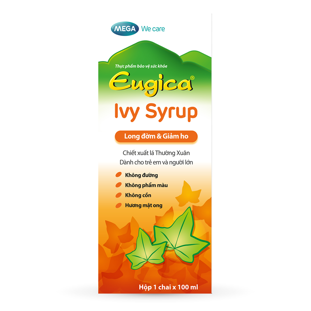 Siro thảo dược cao lá thường xuân hỗ trợ long đờm, giảm ho EUGICA IVY SYRUP (Hộp 1 chai x 100 ml)