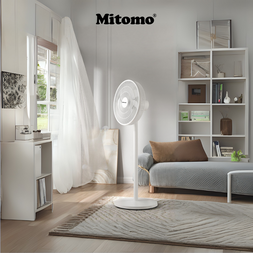 Quạt đứng cao cấp Mitomo FCE-60AE MAX – Điều khiển phím cơ, 3 tốc độ gió hàng chính hãng