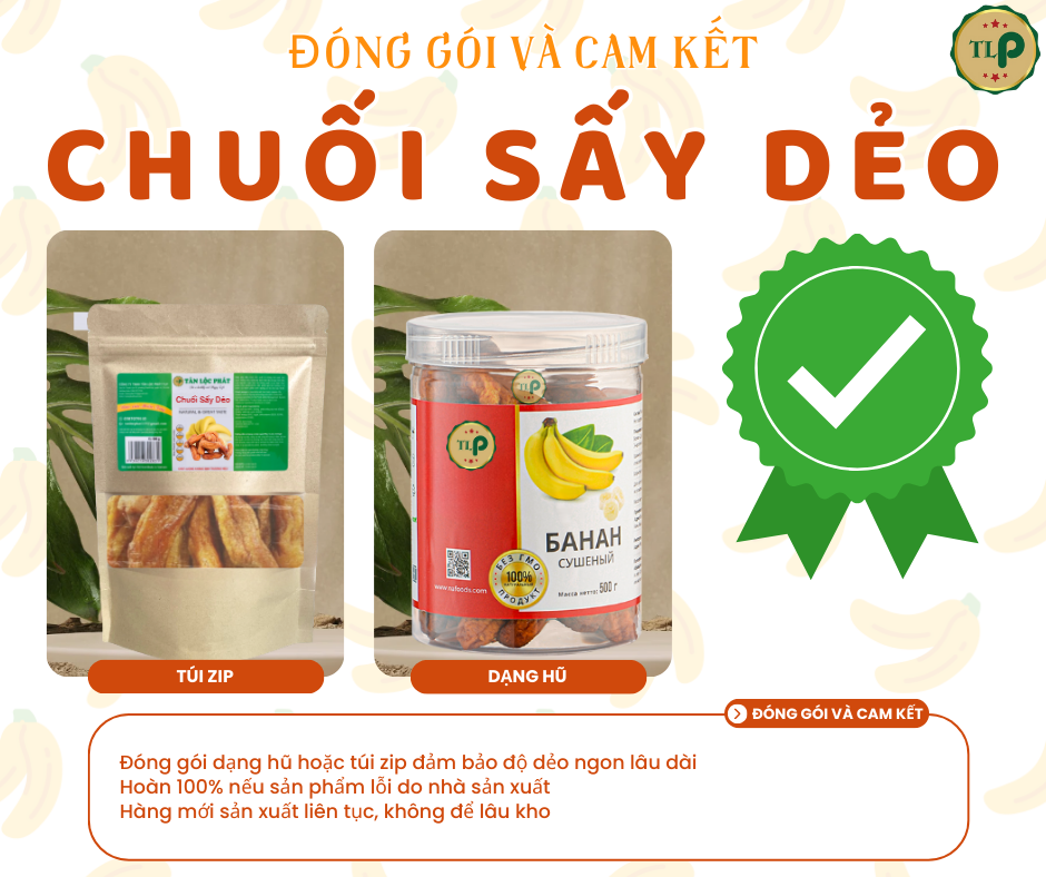 Chuối Sấy Dẻo Tân Lộc Phát | Mềm Dẻo Thơm Ngon