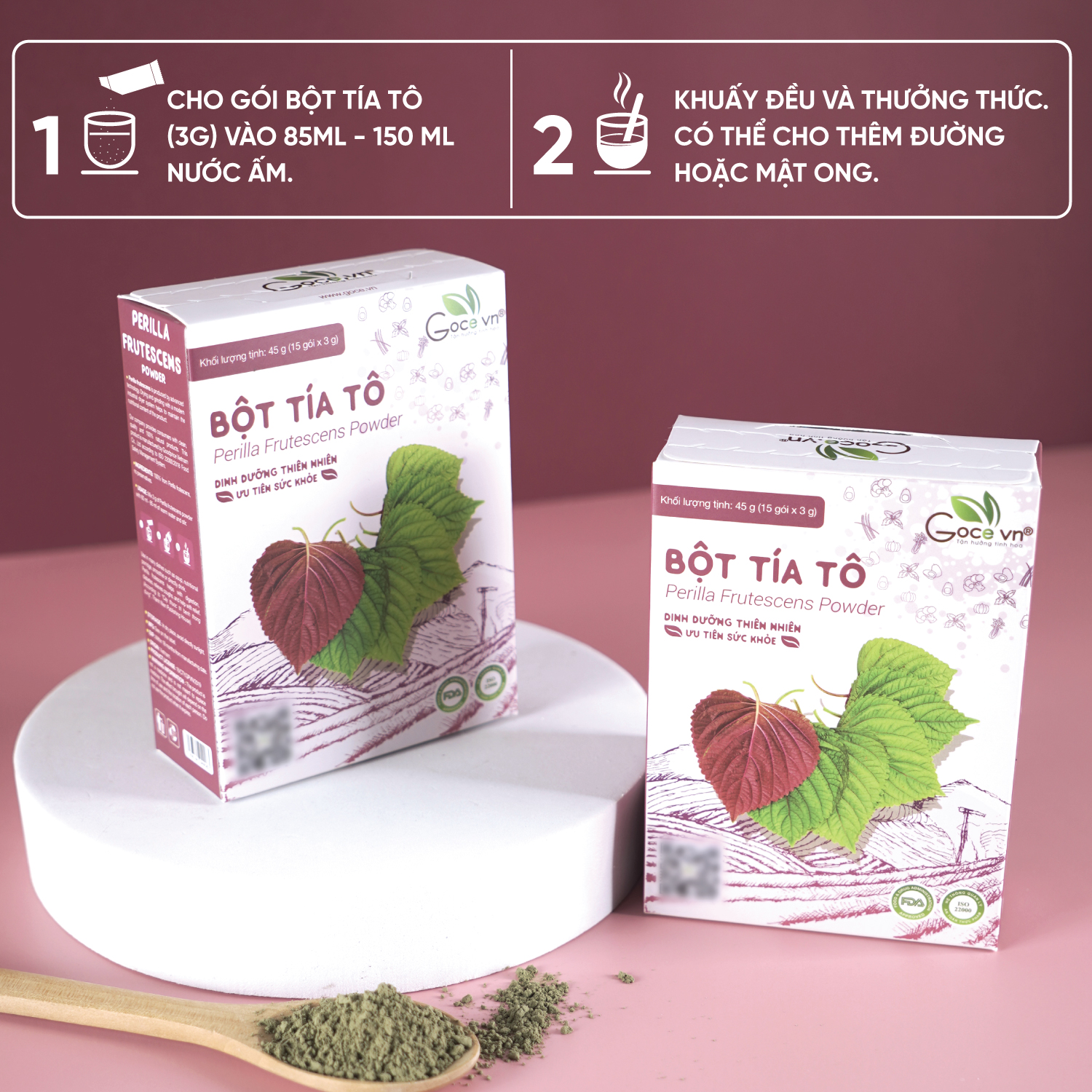 Bột tía tô nguyên chất Goce – 45g ST