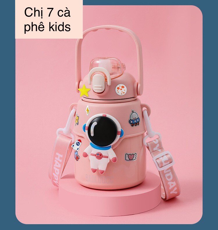 BÌNH GIỮ NHIỆT DỄ THƯƠNG TẶNG KÈM STICKER