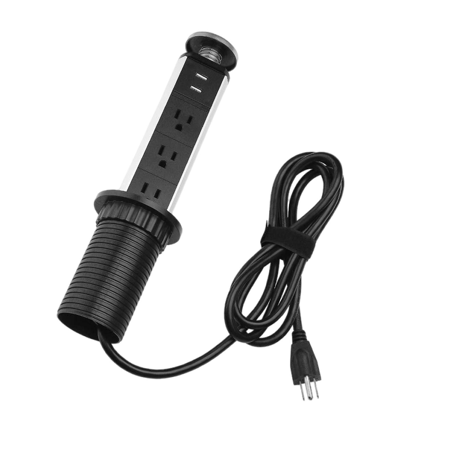 Pull up Power Pod Unit 3 Plugs 2 Charge USB Kitchen Table