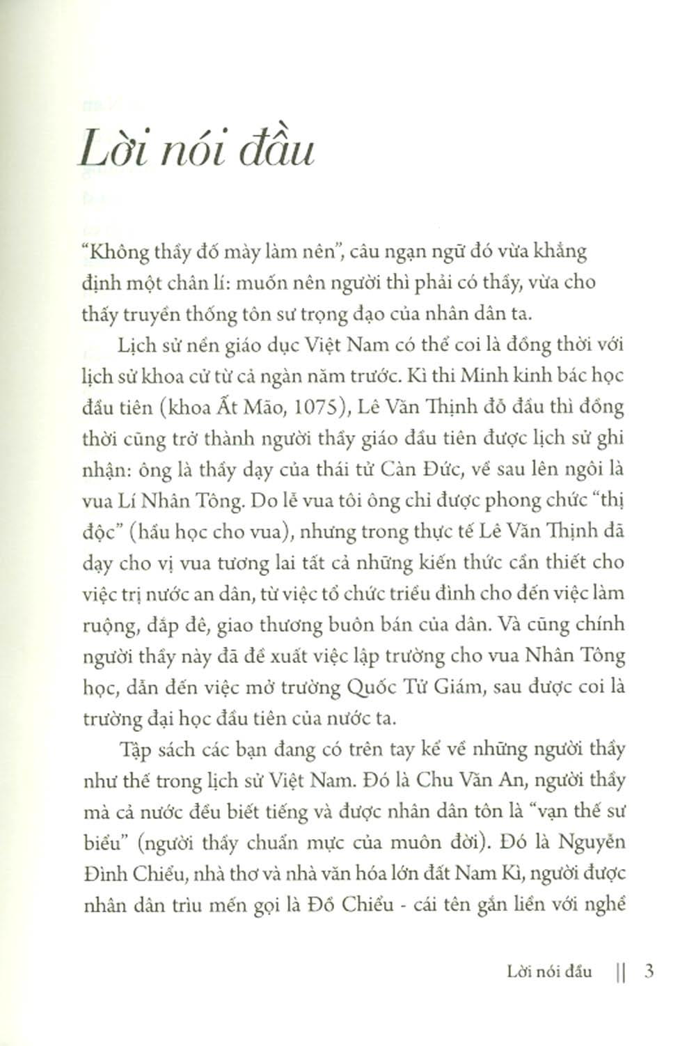 Những Người Thầy Trong Sử Việt - Tập 1