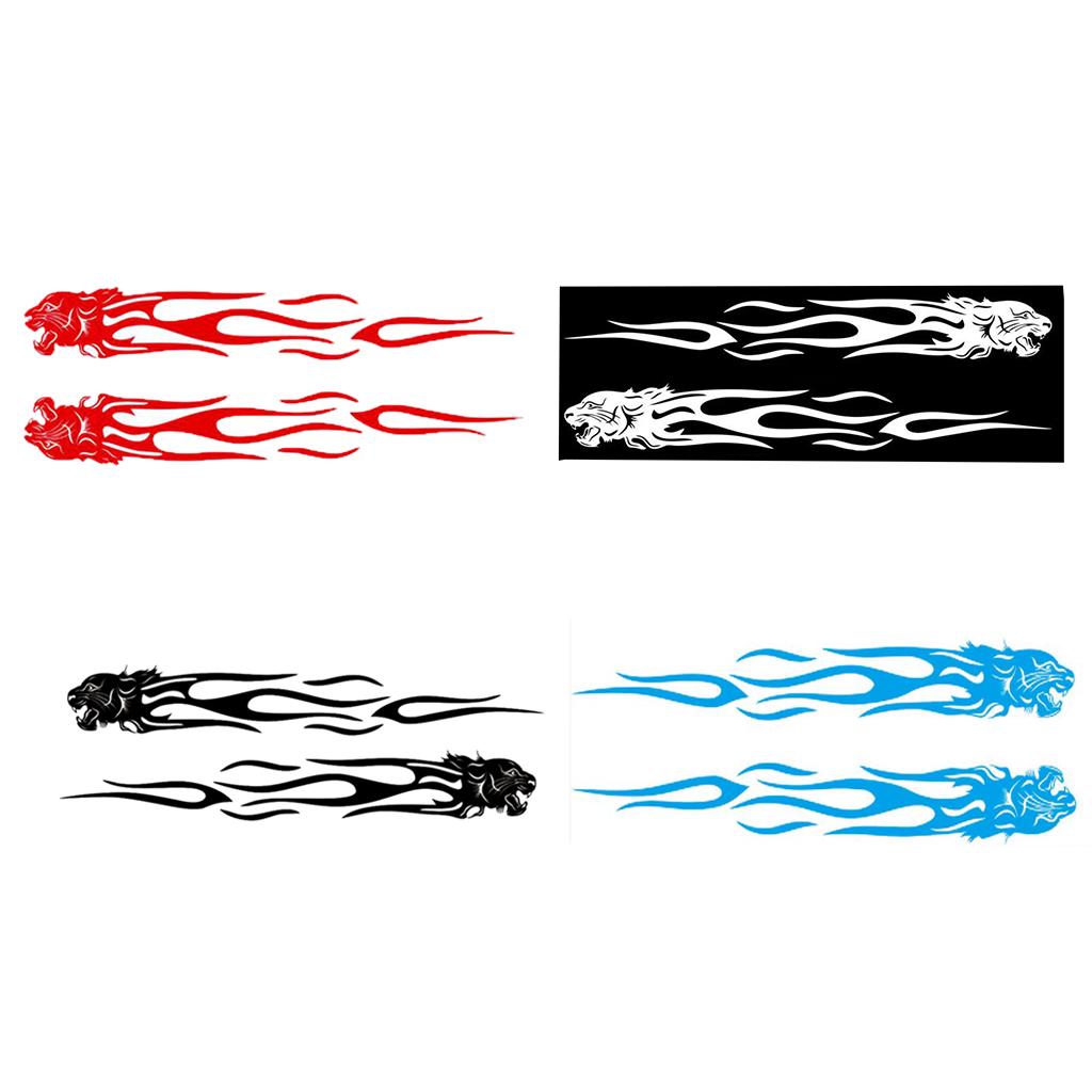 Pair Waterproof Car Body Side Truck Decal Vinyl Flame Graphics Racing Stripes Sticker Universal