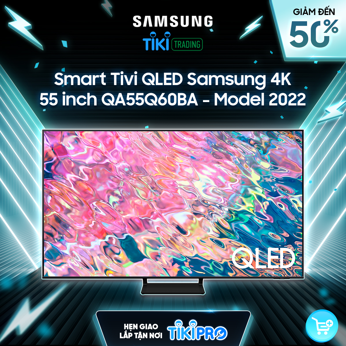 Smart Tivi QLED Samsung 4K 55 inch QA55Q60BA - Model 2022