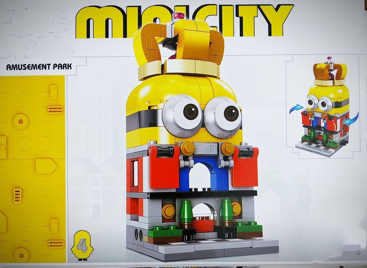 Bộ đồ chơi phụ kiện xây dựng các tòa nhà cho Thành phố thu nhỏ của búp bê Minion và những người bạn