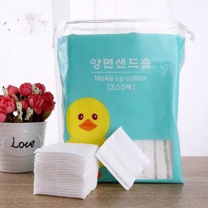Bông cotton  hoạt hình  200 Miếng ( giao mẫu ngẫu nhiên )