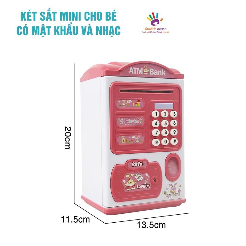 Két sắt vân tay điện tử mini tiết kiệm tiền - Quà tặng cho bé