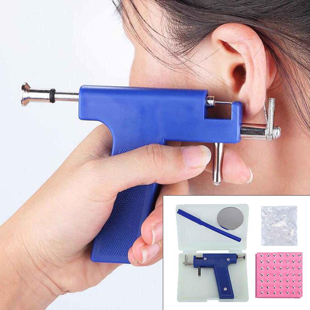 Steel Ear Body Nose Navel Piercing Machine Supply Tool Kit 49x Ear Studs