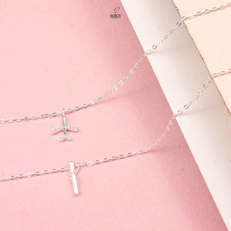 Vòng cổ Bling It máy bay bạc BIVC259
