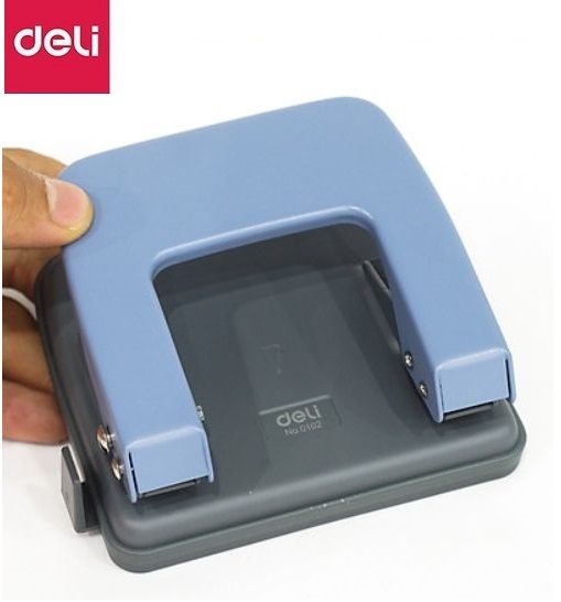 Máy đục lỗ 20 tờ Deli - E0102 màu xanh ghi