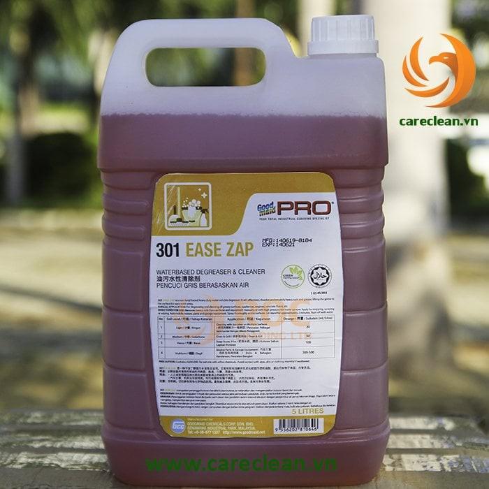 Dung dịch tẩy bẩn, dầu mỡ gốc kiềm EASE ZAP (Goodmaid Pro G301), 5L