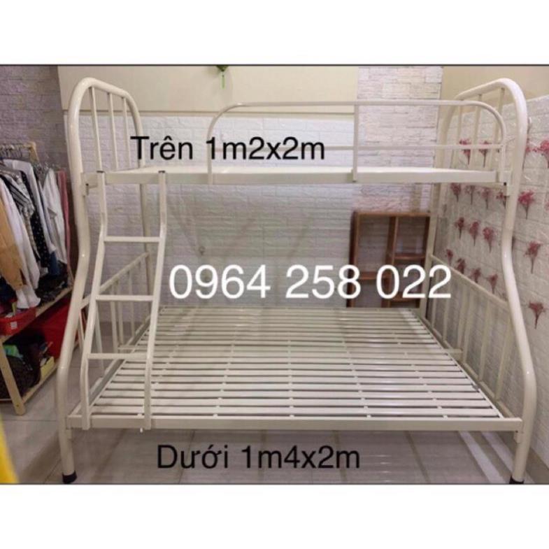 Giường Tầng Khung tròn- trên 1m2x2m dưới 1m4x2m - hcm.