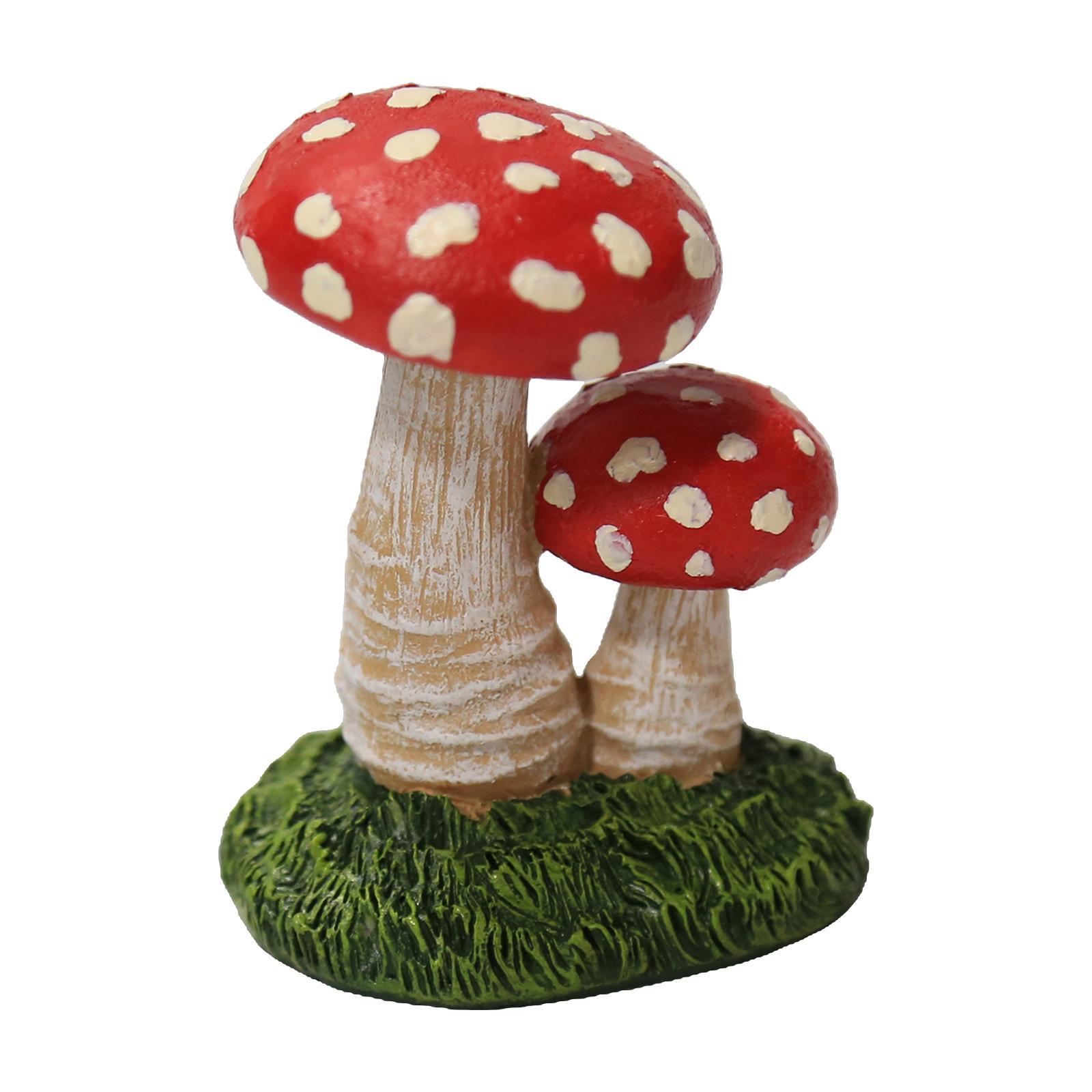 Mushroom Figure Yard Decoration Garden Ornament Durable Figurine for Fairy Patio