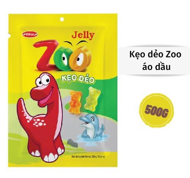 Kẹo dẻo Zoo áo dầu túi 500g