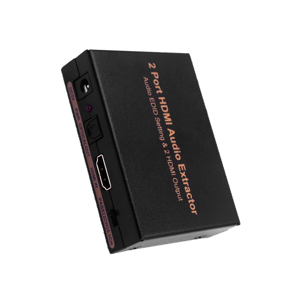 HDMI Extractor Splitter To SPDIF RCA L/R Analog Converter UK Power Adapter