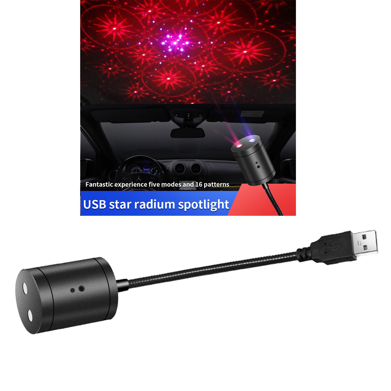 Mini USB LED Car Roof Ceiling Star Night Lights Projector Light Car Atmosphere Light Christmas Ornament